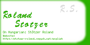 roland stotzer business card